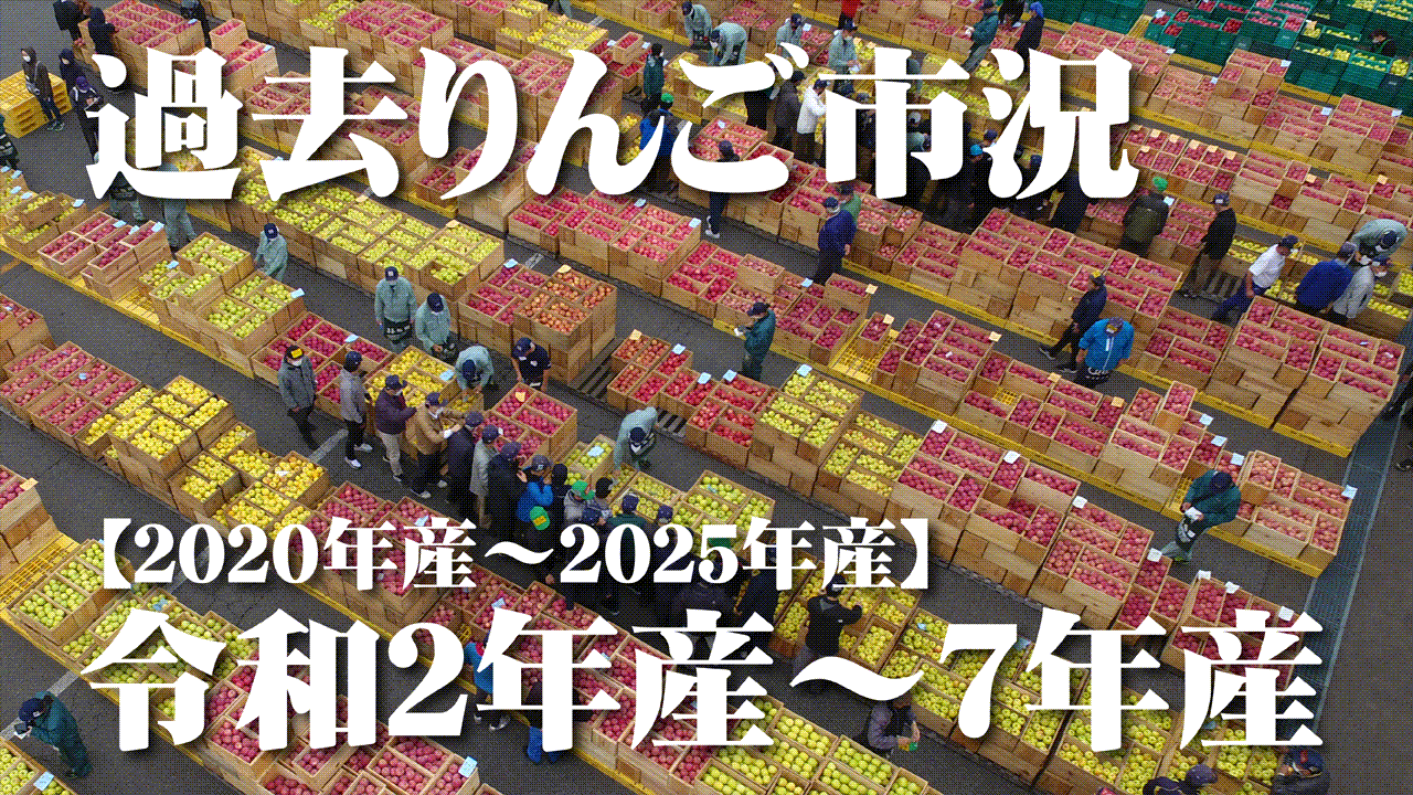 過去りんご市況(令和2年産～令和7年産)公開のお知らせ